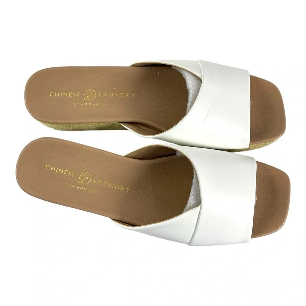 Chinese Laundry White Espadrille Sandals - Size 10